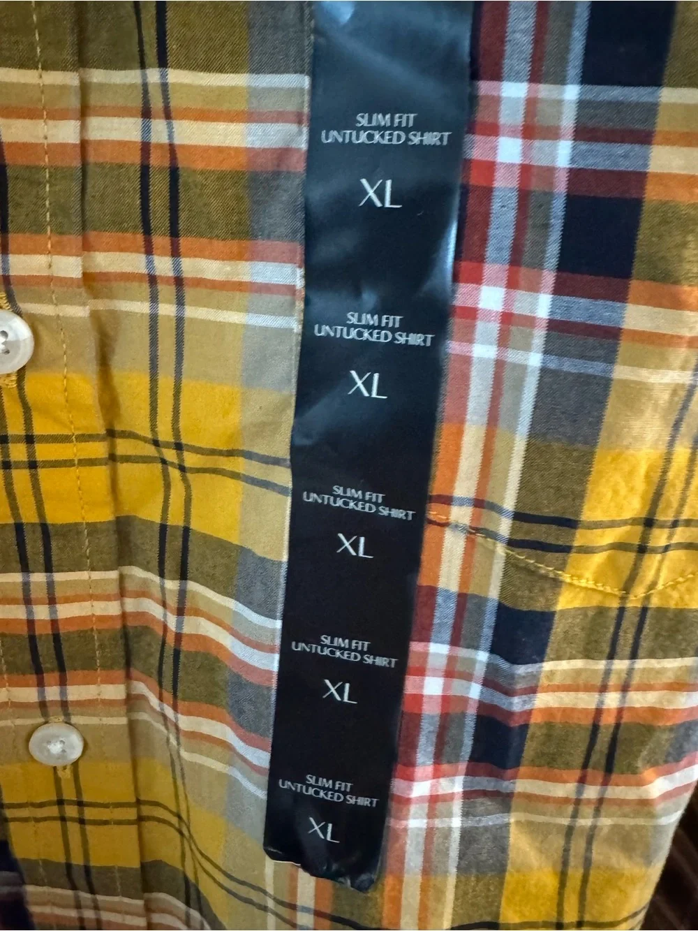 Banana Republic Yellow Plaid Button-Down Shirt